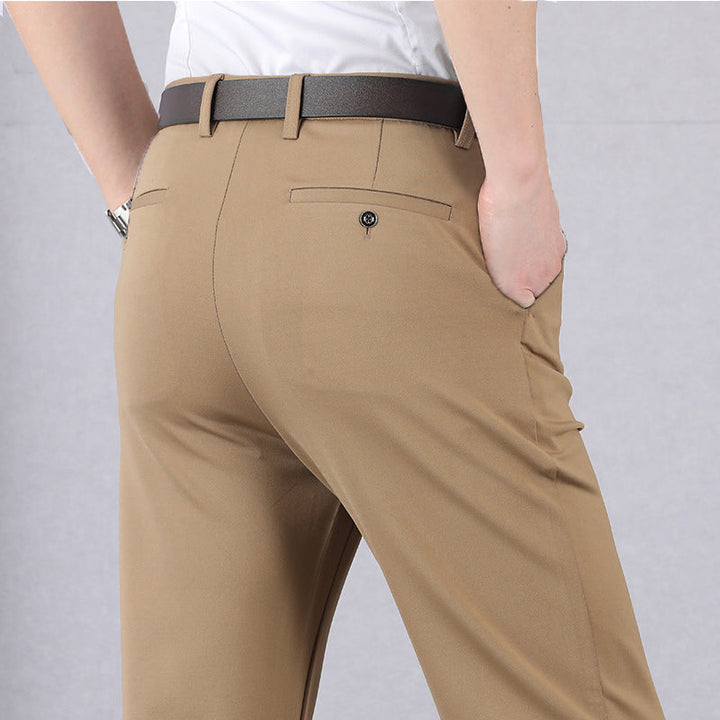 Elastische Bequeme Herren Anzughose mit Hoher Taille