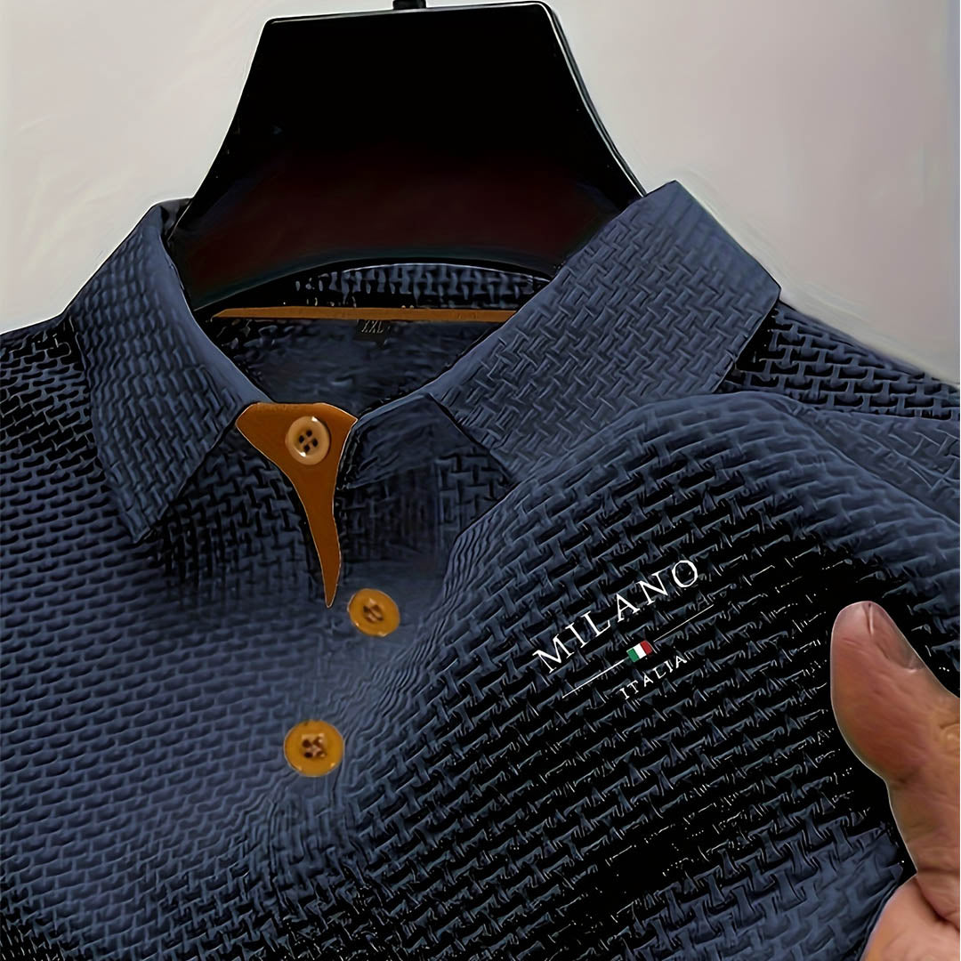 Elegantes Strukturiertes Herren Poloshirt