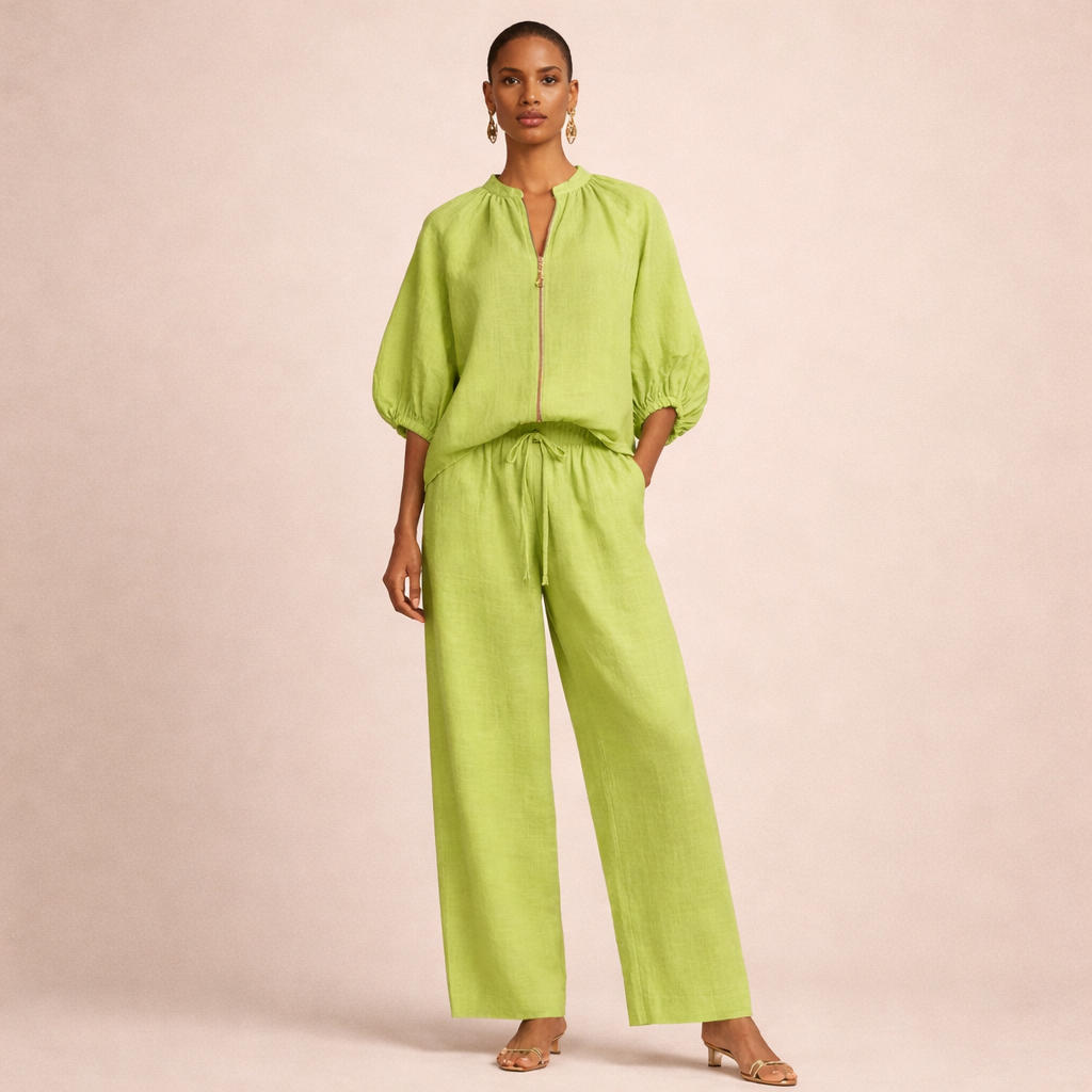 Lässiges Bequemes Damen Set mit Reißverschluss