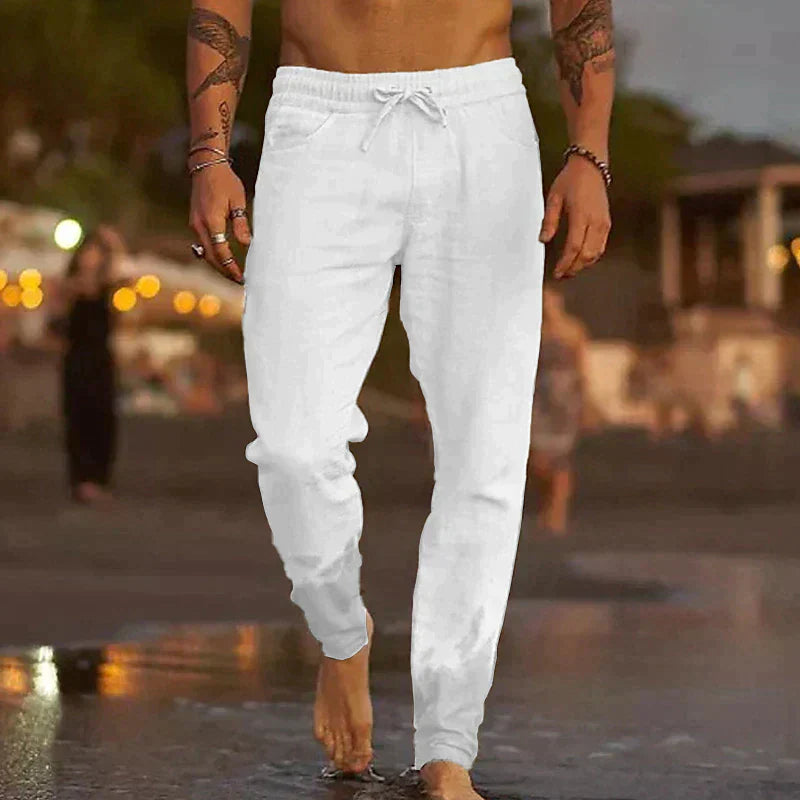 Atmungsaktive Lässige Herren Leinenhose