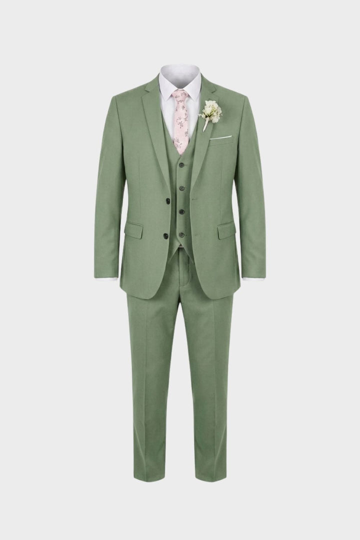 Eleganter 3-Teiliger Herren Anzug mit Weste