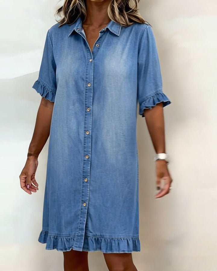 Lässiges Damen Kleid in Denimoptik