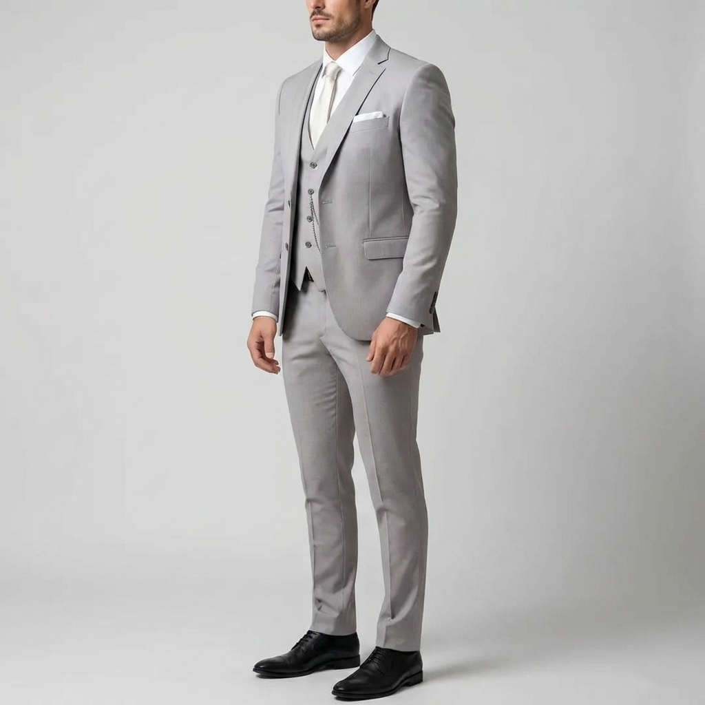 Eleganter Dreiteiliger Herren Anzug für Hochzeit &amp; Festliche Anlässe
