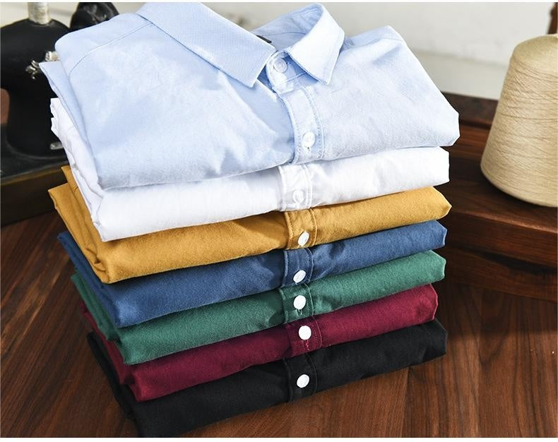 Atmungsaktives Elegantes Herren Oxford-Hemd aus Baumwolle