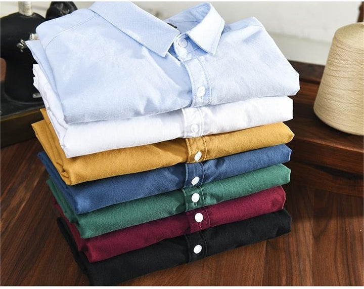 Atmungsaktives Elegantes Herren Oxford-Hemd aus Baumwolle