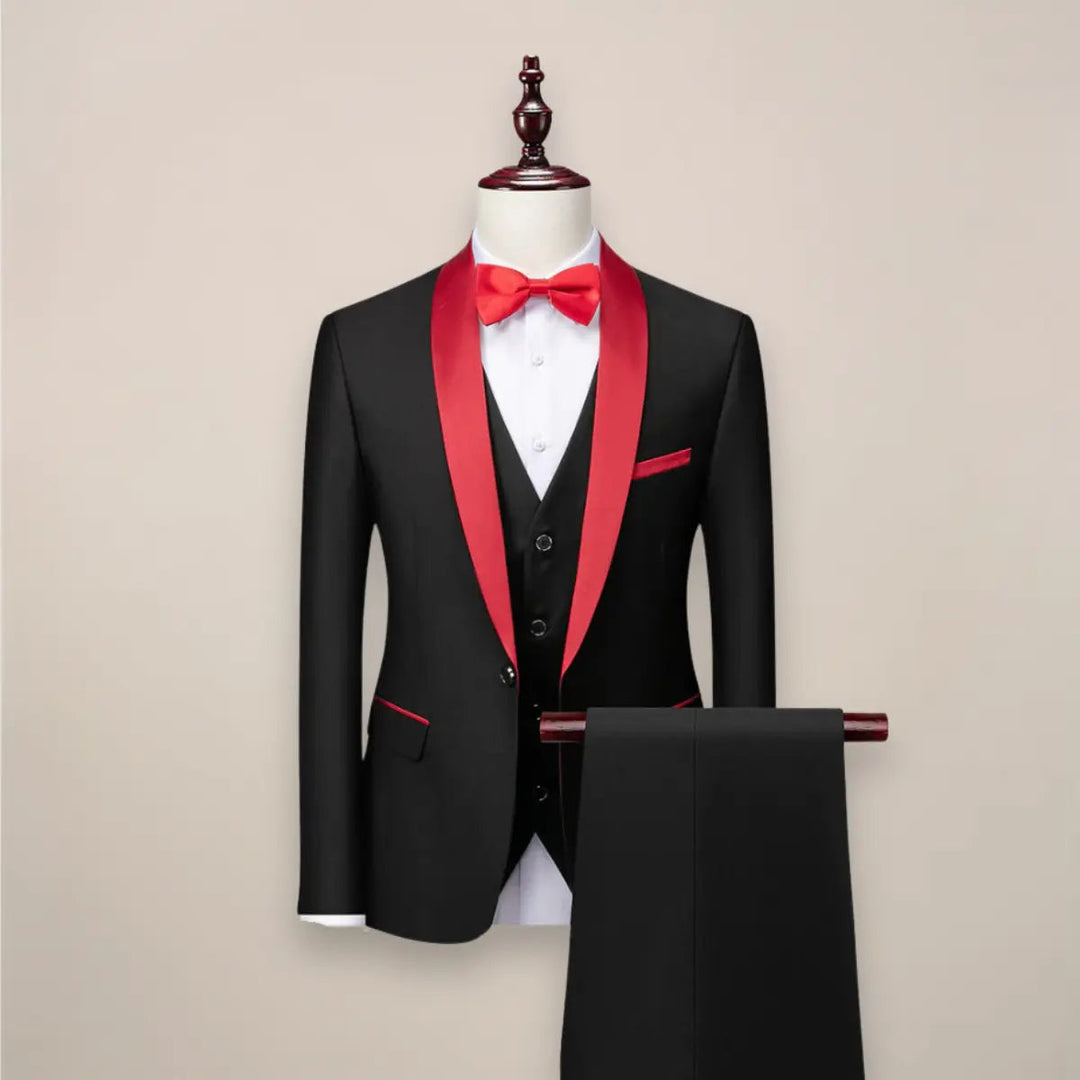 Men’s Slim Fit 3‑Piece Tuxedo Suit – Formal Wedding &amp; Event Wear Harrington Oxford