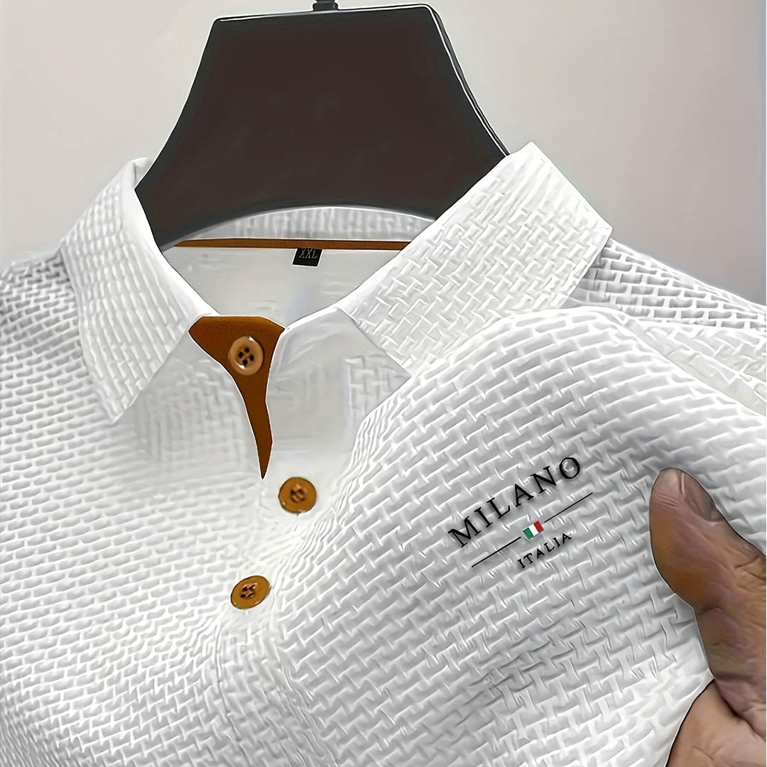 Elegantes Strukturiertes Herren Poloshirt