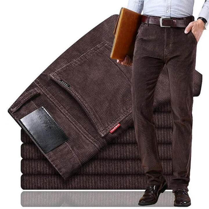 Manuel Klassische Herren Corduroy-Hose