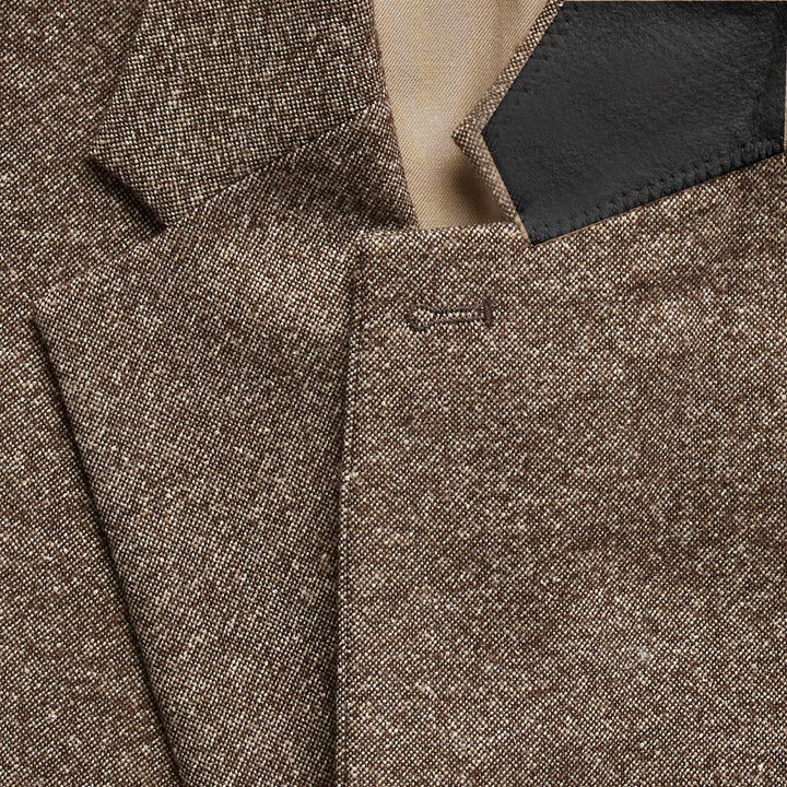 Eleganter Klassischer Herren Dreiteiliger Tweed Anzug