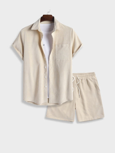 Leichtes Sommer-Leinen Herren Set