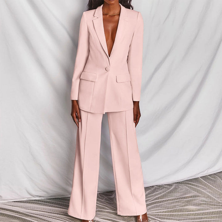 Elegantes Schickes Damen Blazer- und Hosenset