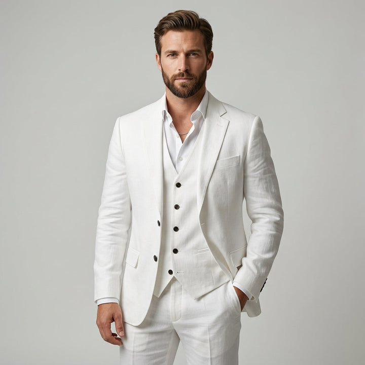 Eleganter Klassischer Herren Dreiteiliger Anzug