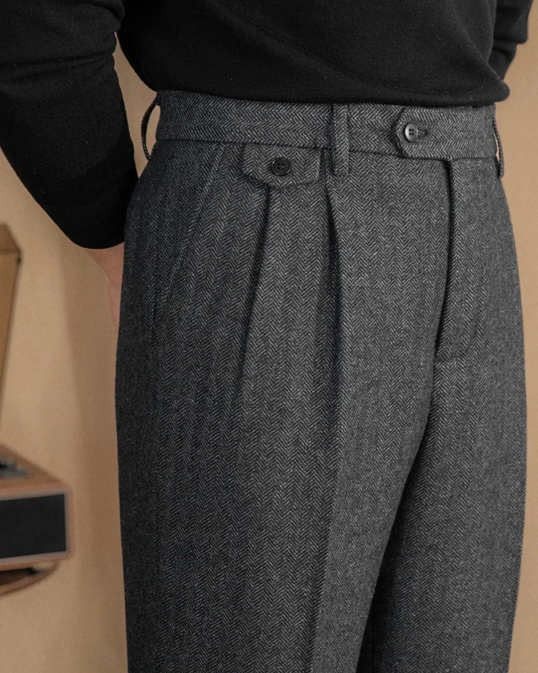 Elegante Klassische Herren Stoffhose
