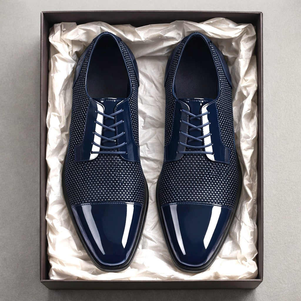 Klassische Elegante Herren Leder-Derbyschuhe