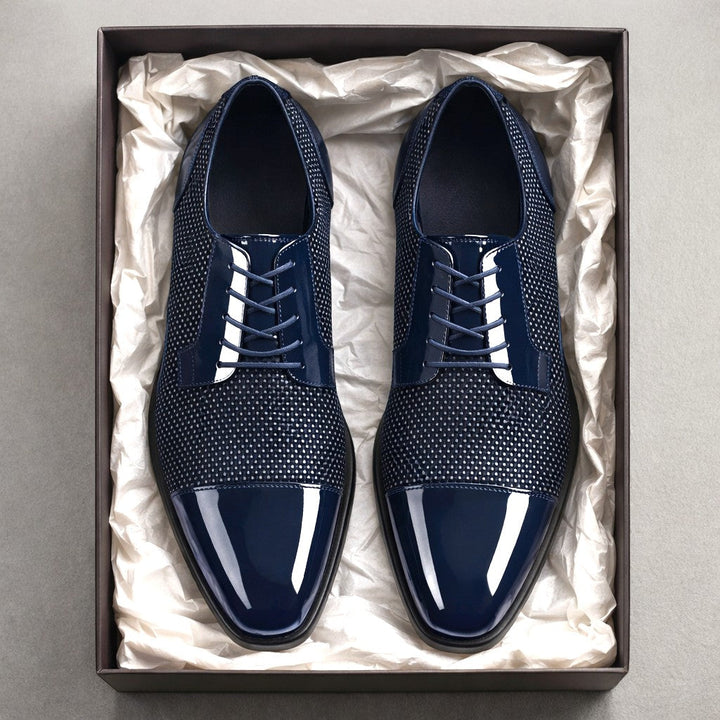 Klassische Elegante Herren Leder-Derbyschuhe