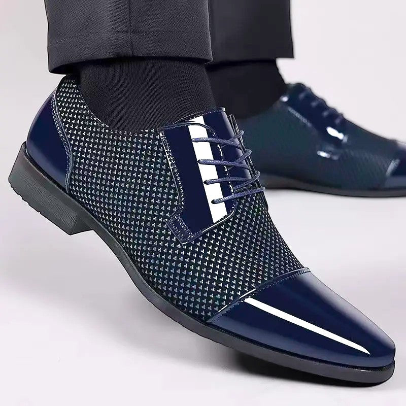 Klassische Elegante Herren Leder-Derbyschuhe