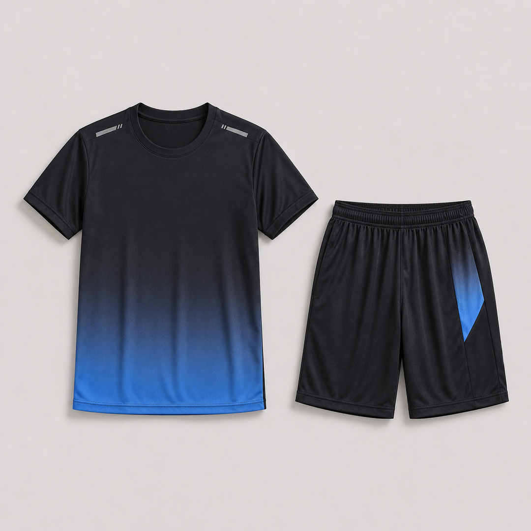 Sportliches Atmungsaktives Herren T-Shirt und Shorts Set