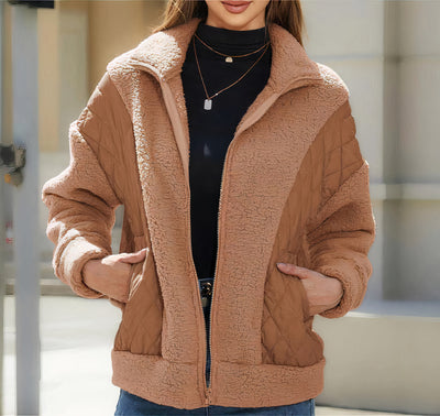 Gesteppte Damen Patchwork-Jacke