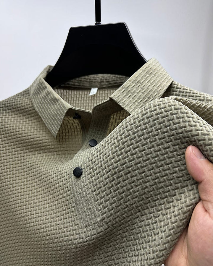 Lässiges Herren T-Shirt mit Knopfleiste
