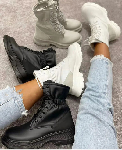 Warme Damen-Schneestiefel mit dicker Sohle