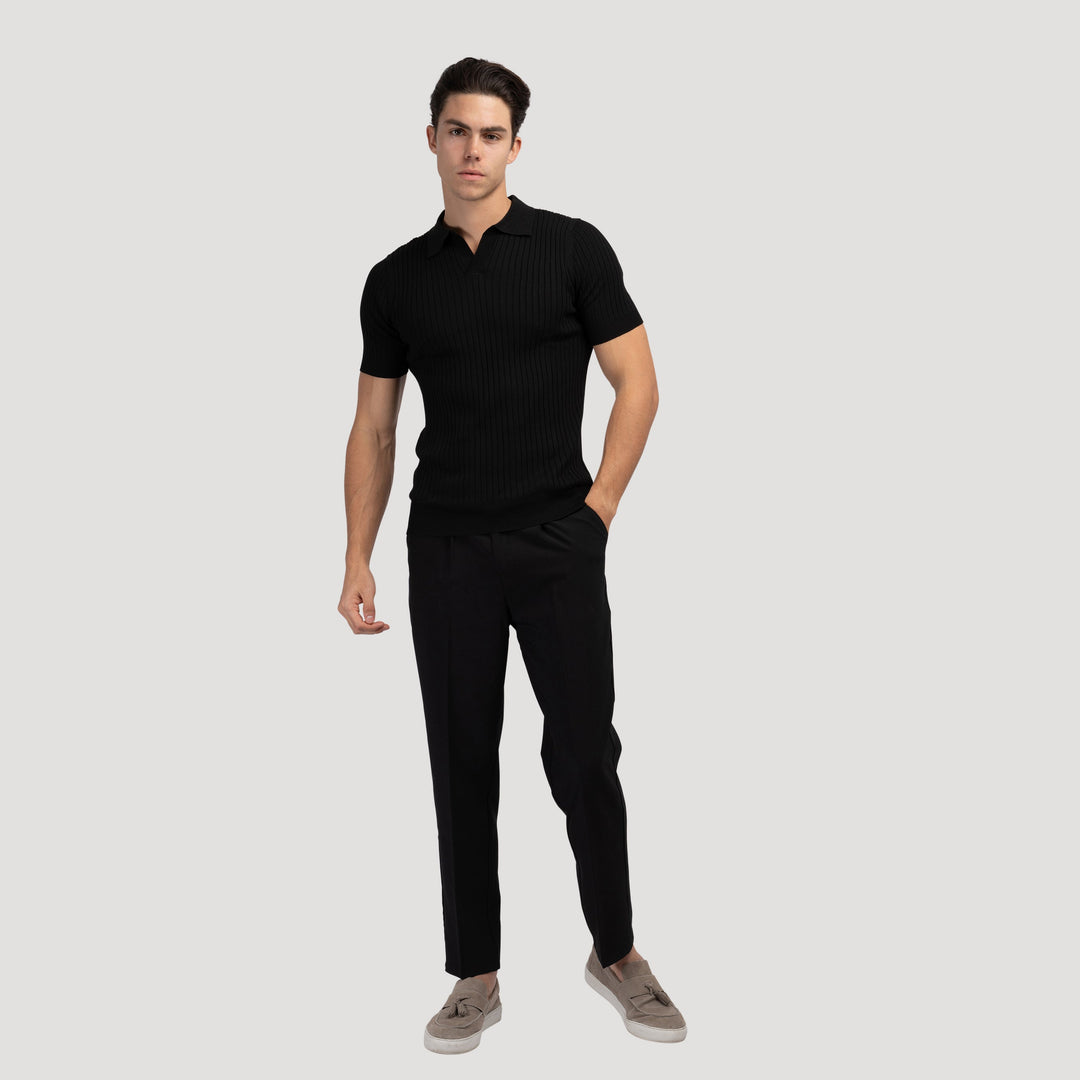 Elegantes Herren Poloshirt mit V-Ausschnitt