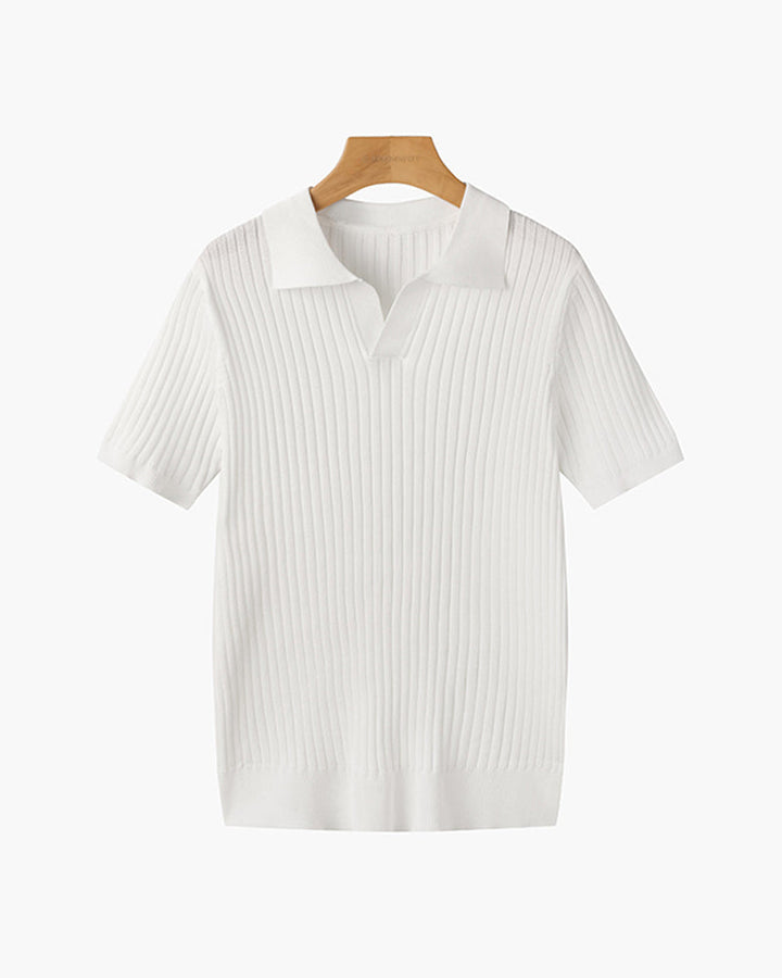 Elegantes Herren Poloshirt mit V-Ausschnitt
