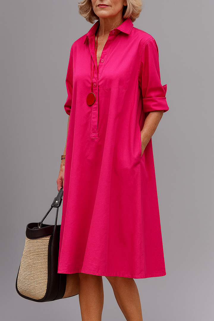 Elegantes Damen Hemdblusenkleid