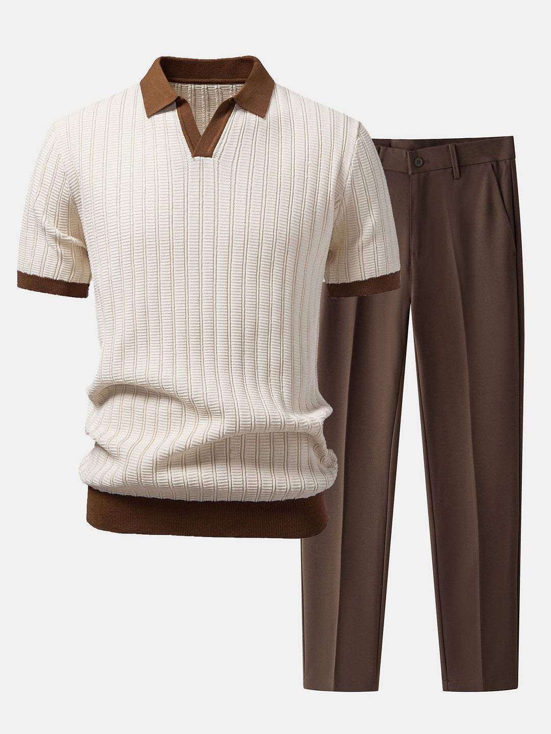 Elegantes Schickes Herren Polo &amp; Hosen Set