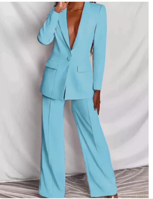 Elegantes Damen Blazer-Hosen-Set