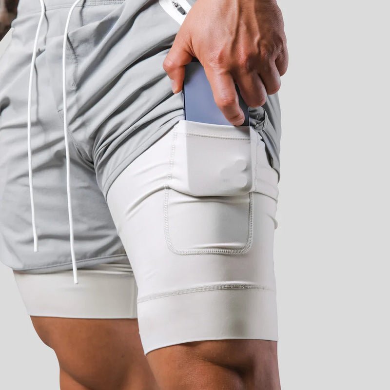 Sportliche 2-in-1 Herren Trainingsshorts