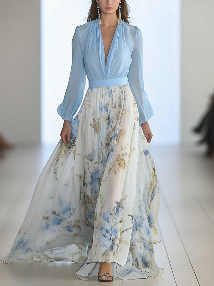 Fließendes Damen Maxikleid