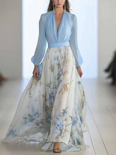 Fließendes Damen Maxikleid