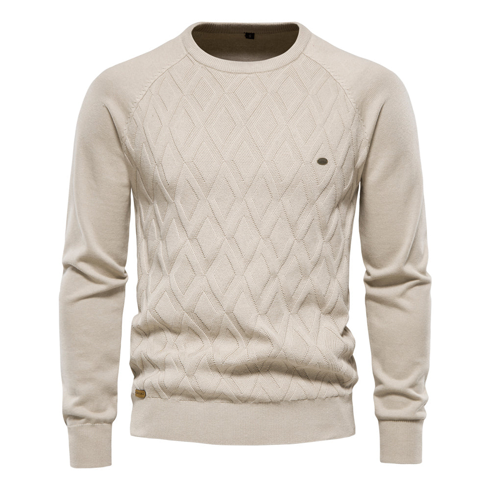 Klassischer Herren Pullover mit Rundhalsausschnitt