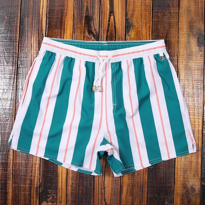 Modische Gestreifte Herren Badeshorts