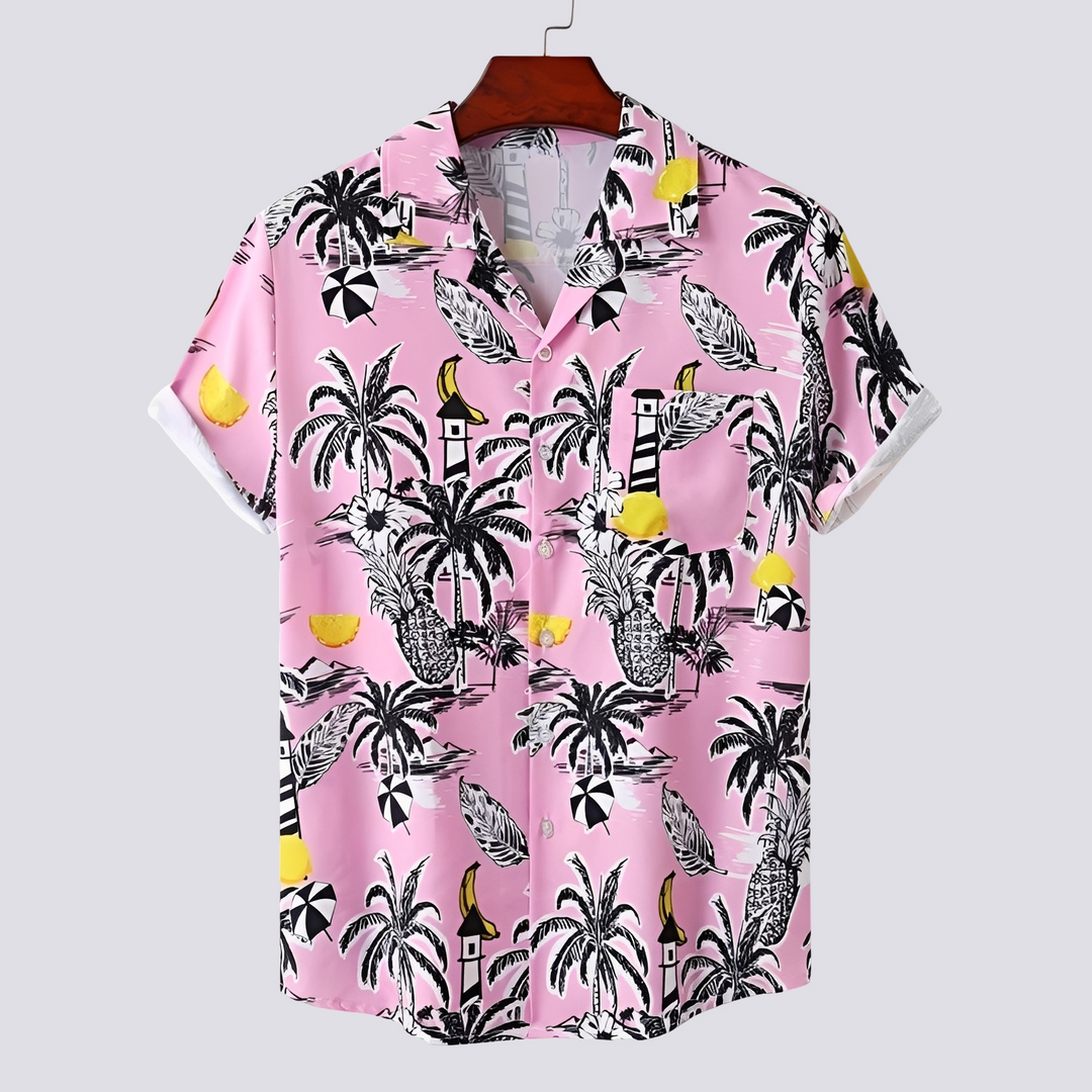 Sommerliches Lässiges Herren Hawaii-Hemd