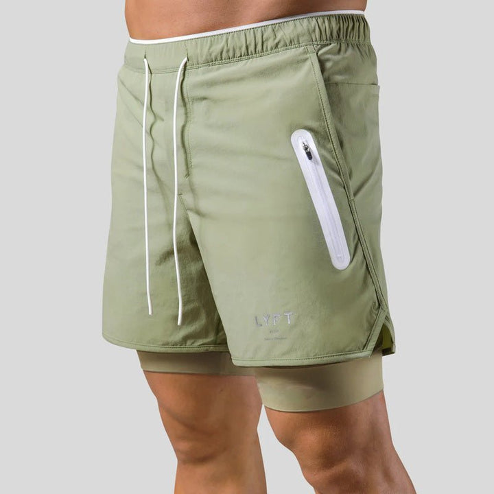 Sportliche 2-in-1 Herren Trainingsshorts