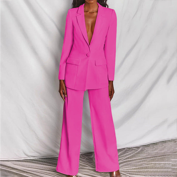 Elegantes Schickes Damen Blazer- und Hosenset