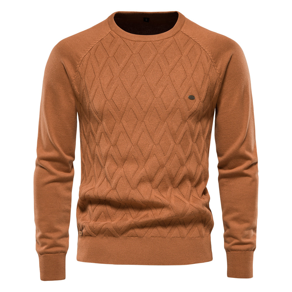 Klassischer Herren Pullover mit Rundhalsausschnitt