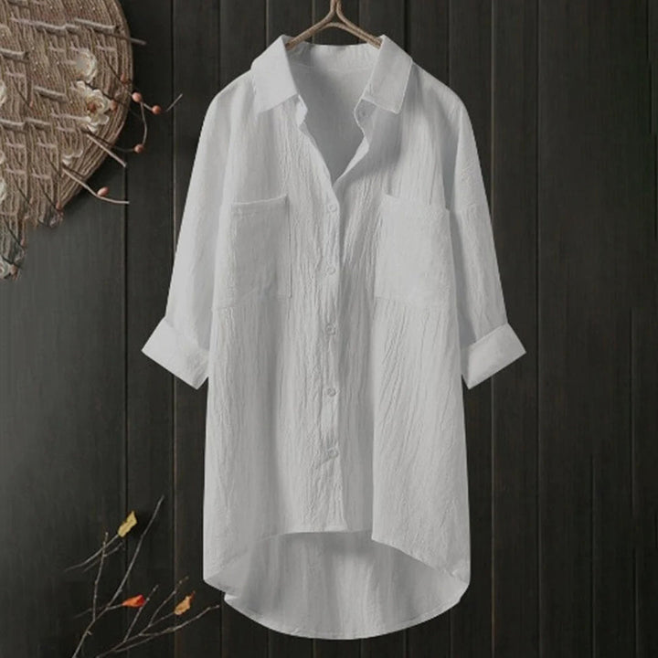 Elegantes Langarm Damen Button-Down-Hemd