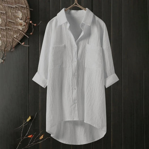 Elegantes Langarm Damen Button-Down-Hemd