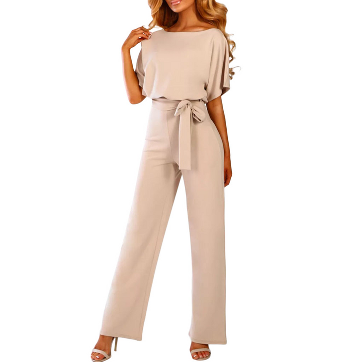 Eleganter Lässiger Damen Jumpsuit mit Gürtel