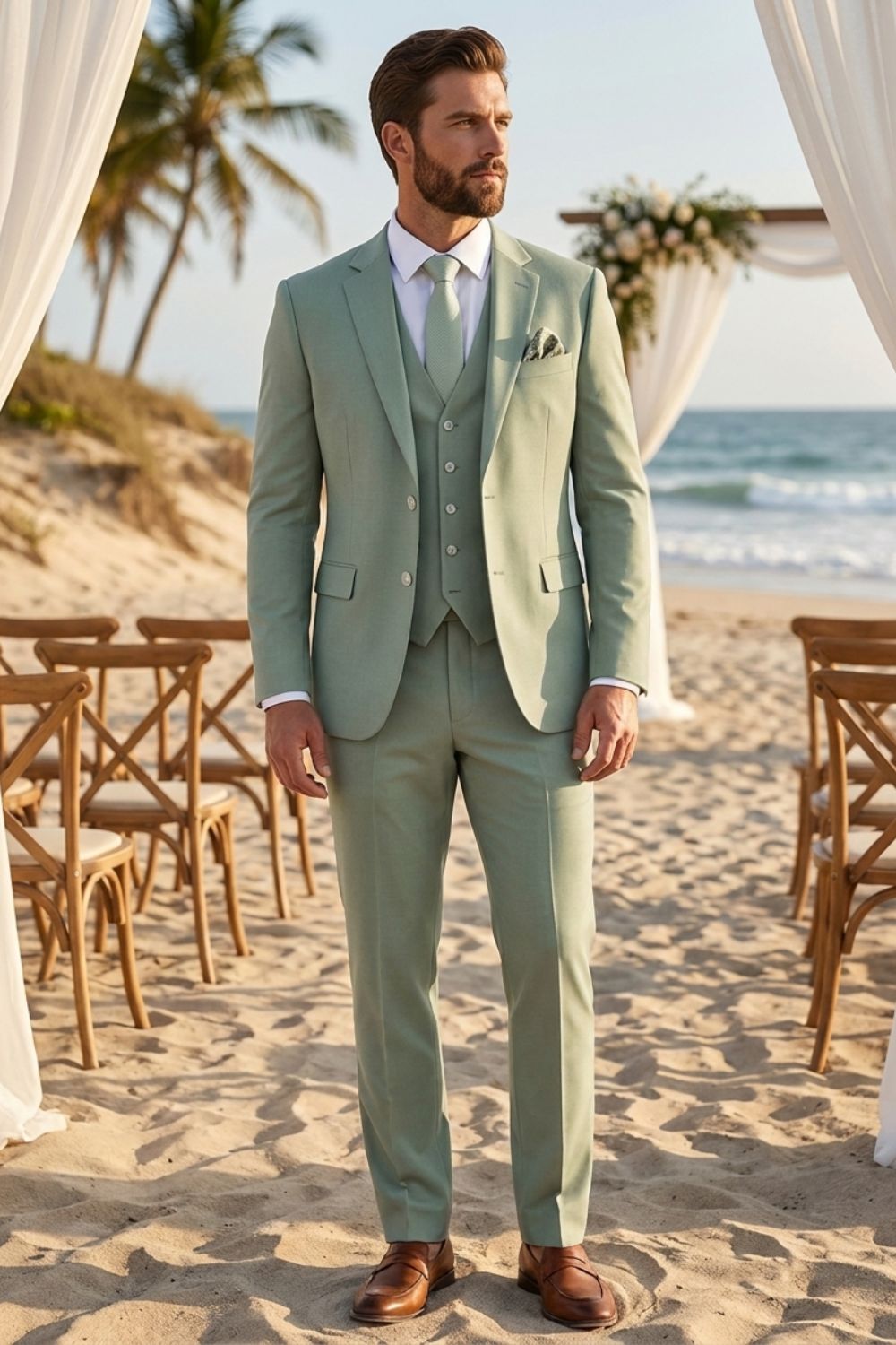 Eleganter Dreiteiliger Herren Anzug