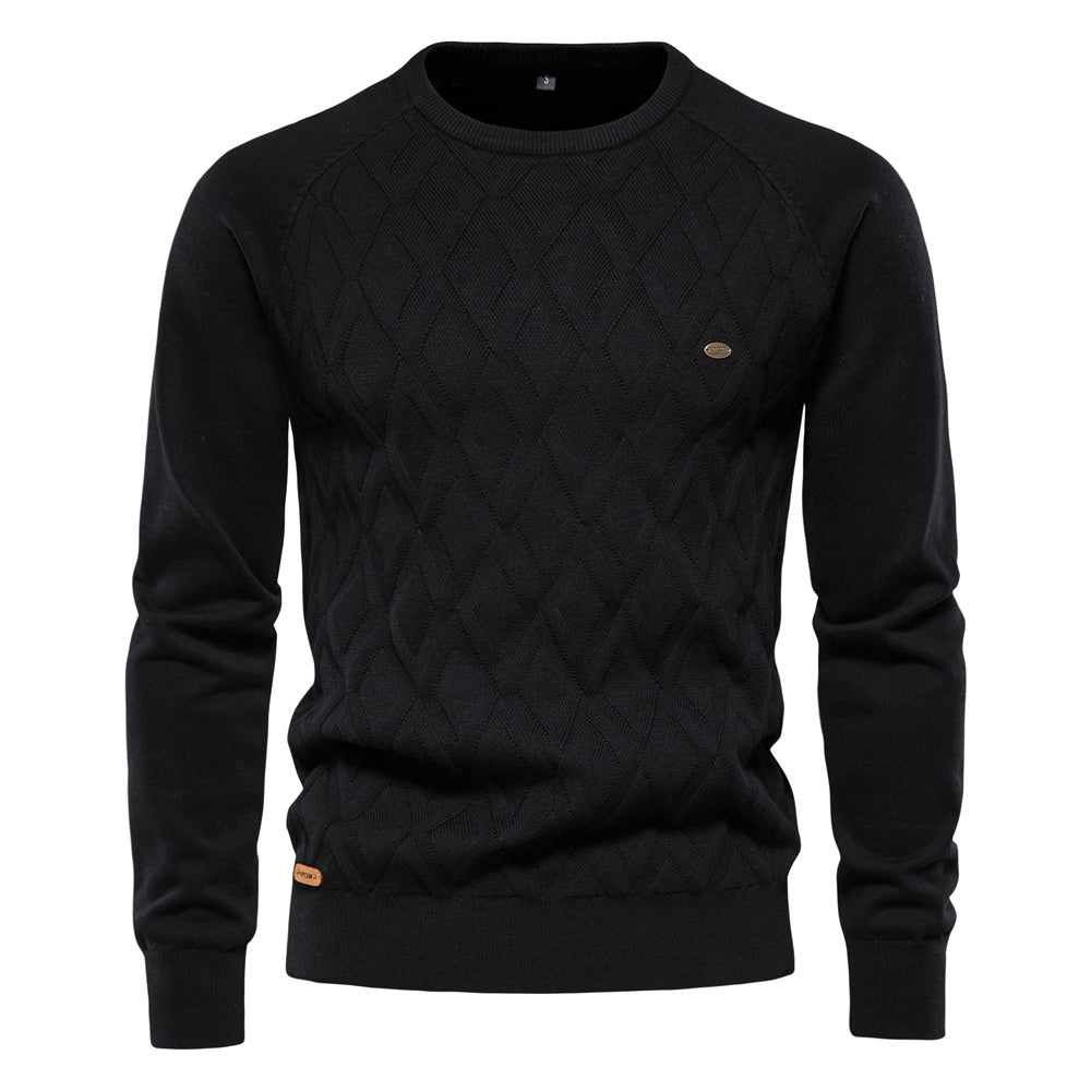 Klassischer Herren Pullover mit Rundhalsausschnitt