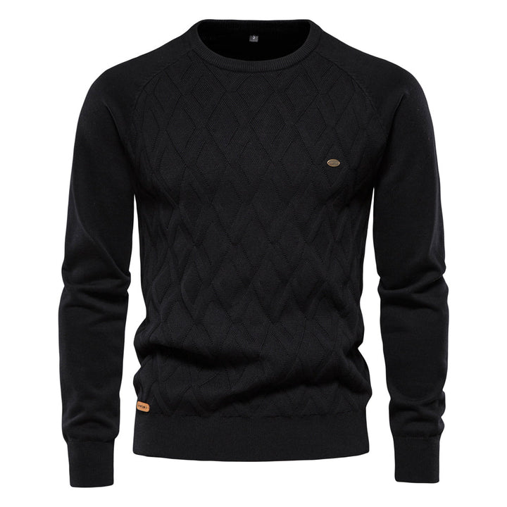 Klassischer Herren Pullover mit Rundhalsausschnitt