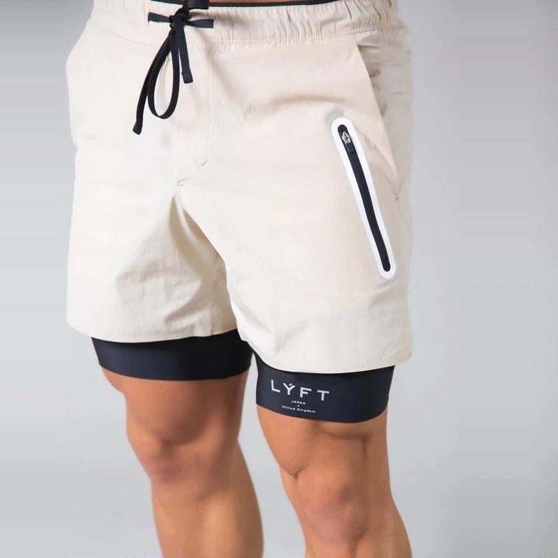 Sportliche 2-in-1 Herren Trainingsshorts