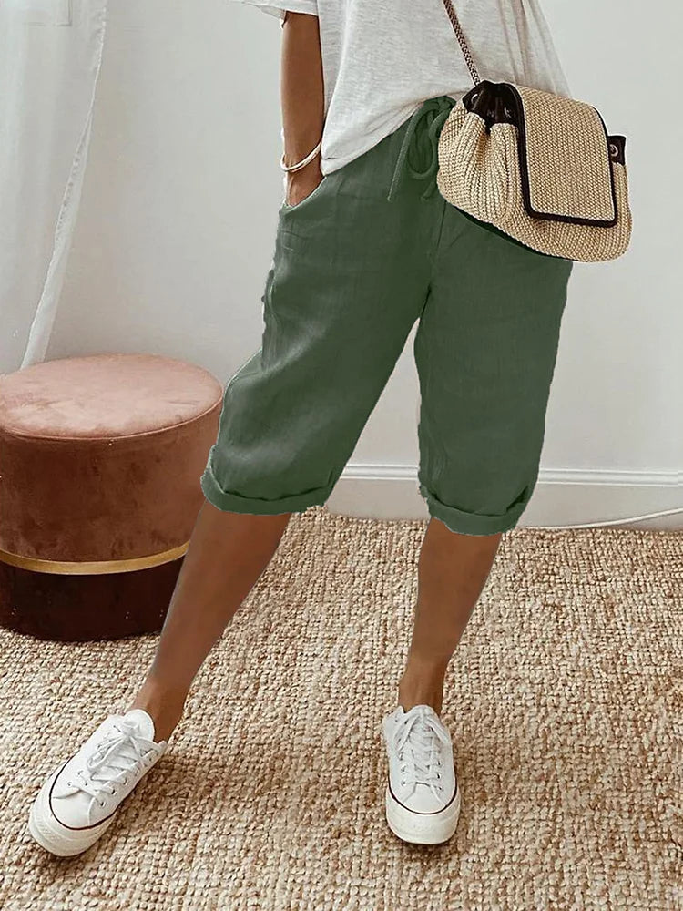 Lässige Bequeme Damen Bermudahose aus Baumwolle