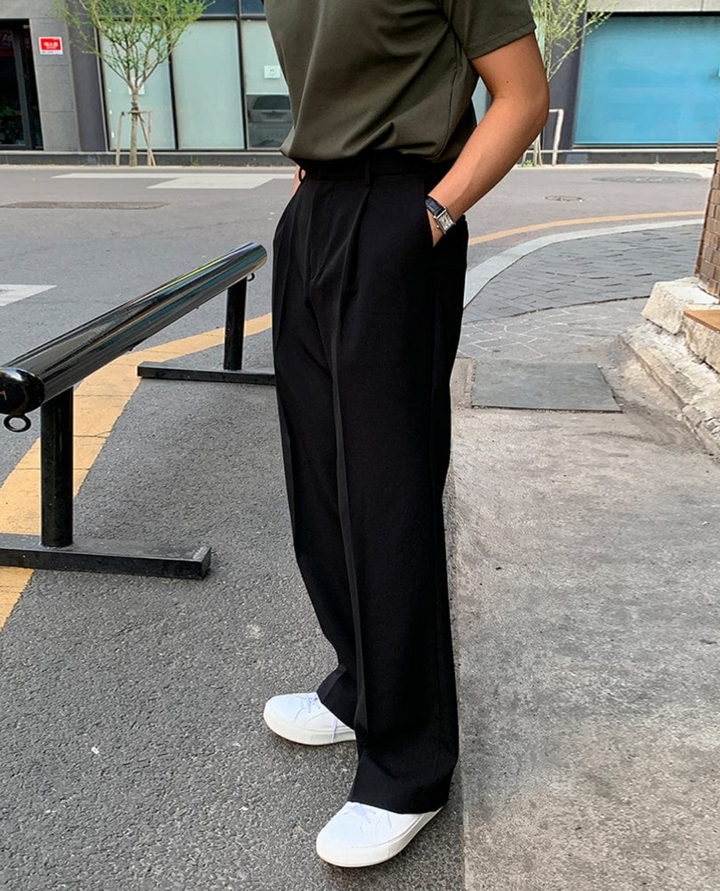 Klassische Elegante Herren Stoffhose