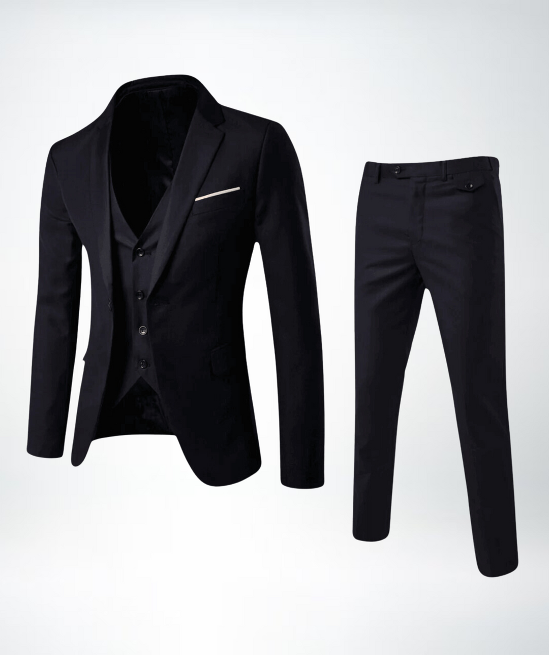 Eleganter Slim-Fit Herren Dreiteiliger Anzug