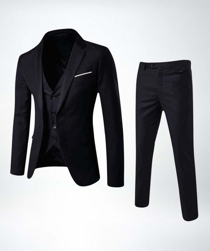 Eleganter Slim-Fit Herren Dreiteiliger Anzug