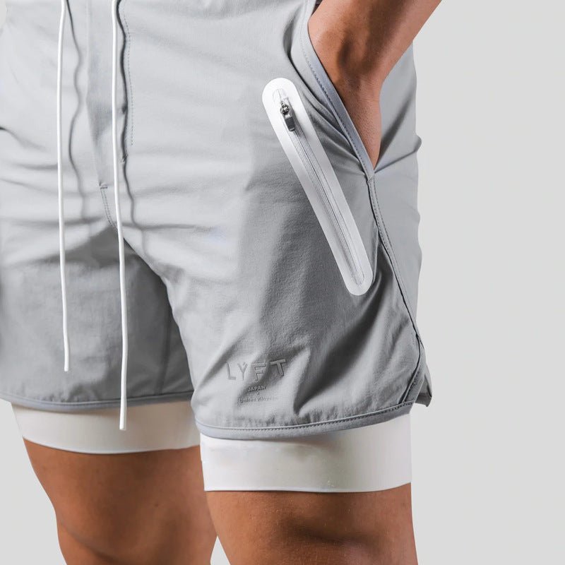 Sportliche 2-in-1 Herren Trainingsshorts